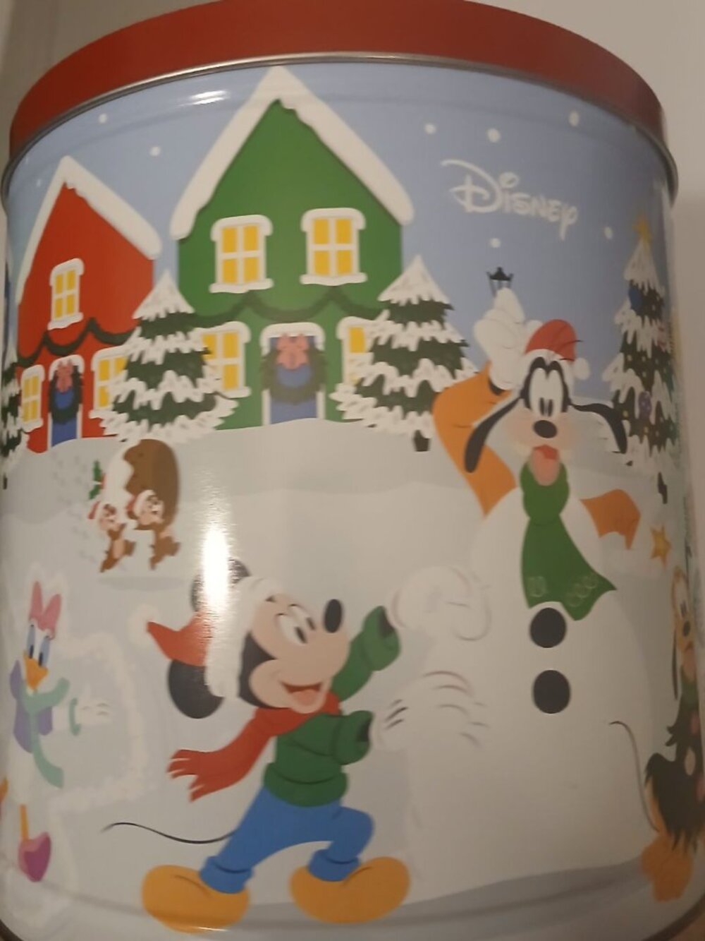 Disney Christmas Mickey Mouse Popcorn Tin